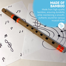 Load image into Gallery viewer, Handmade Nepalese Bamboo Recorder, traditional wooden Indian flute, ethnic wind instrument for folk music