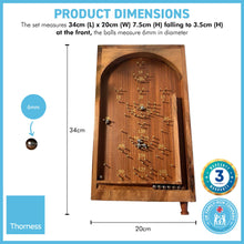 Load image into Gallery viewer, Classic vintage style TABLETOP PINBALL BAGATELLE GAME | 34cm x 20cm | Spring plunger | Brass pins and steel balls | Shesham Rose wood board ! vintage traditional pub game
