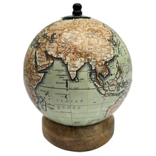 Load image into Gallery viewer, Elegant Desk-Sized Globe on Wooden Base | Classic Desktop Decor for Home or Office