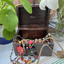 Load image into Gallery viewer, Handcrafted Wooden Pirate Treasure Chest Money Box - Decorative Keepsake Storage