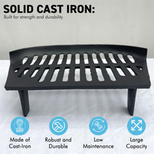 Load image into Gallery viewer, Durable 18-Inch Iron Fire Grate | Heavy Duty Fireplace Grate for 18-Inch Fireback