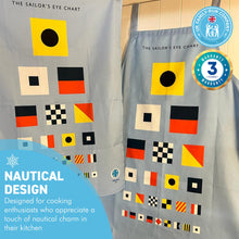 Load image into Gallery viewer, The Sailors Eye Chart Apron and Tea Towel set
