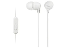 Load image into Gallery viewer, Sony White MDR-EX15AP In-Ear Wired Headphones | Lightweight secure-fitting silicone earbuds | 1.2m cord length | Compatible with universal smartphones.

