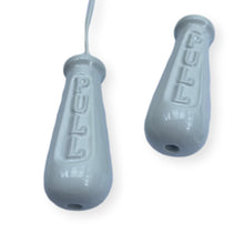 Load image into Gallery viewer, Pair of vintage Style White Powder-Coated Cast Metal Bathroom Light Switch Pulls