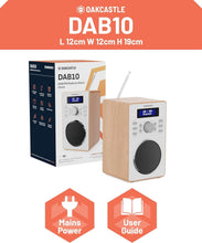 Load image into Gallery viewer, Refurbished Oakcastle DAB10 Premium Bluetooth DAB Digital Radio with Headphone Socket & Preset Stations