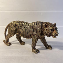 Load image into Gallery viewer, Handcrafted Bronze-Effect Tiger Statue - Elegant and Decorative Ornament for Home or Office Decor