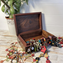 Load image into Gallery viewer, Wooden Jewellery Trinket Box Keepsake Storage Organiser | Multipurpose Use As Jewellery Storage | Watch Box | 23cm x 15cm
