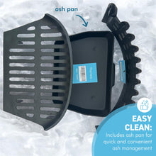 Load image into Gallery viewer, Heavy-Duty 18-Inch Cast Iron Grate with Castle Front & Ash Pan Set for Fireplaces or Wood Stoves
