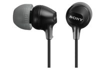 Load image into Gallery viewer, Sony black MDR-EX15AP In-Ear Wired Headphones | Finely balanced and discreetly styled | Lightweight secure fitting ergonomic silicone earbuds