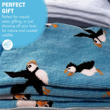 Load image into Gallery viewer, Novelty Puffin Socks, Wildlife Enthusiast Gift, Fun Ankle Socks with Puffin Design
