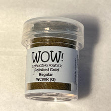 Load image into Gallery viewer, Wow! Embossing Powder 15ml | POLISHED GOLD REGULAR| Free your creativity and give your embossing sparkle