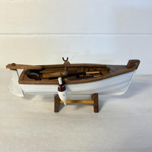 Load image into Gallery viewer, WHITE HULL MODEL ROWING BOAT | Sailing | Yacht | Boats | Models | Sailing Nautical Gift | Sailing Ornaments | Boat on Stand | 14cm (L) x 5cm (H) x 5.5cm (W)
