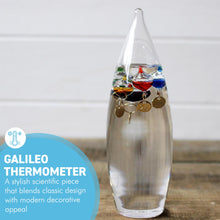 Load image into Gallery viewer, Galileo Thermometer Bullet Shaped Temperature Gauge Multicolored