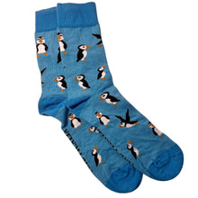 Load image into Gallery viewer, Novelty Puffin Socks, Wildlife Enthusiast Gift, Fun Ankle Socks with Puffin Design