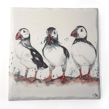 Load image into Gallery viewer, Puffin Stone Pot Rest, Watercolour Illustrative Art, Heat Resistant Up to 200°C