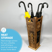 Load image into Gallery viewer, Classic Art Deco Wooden Umbrella Stand, Stylish Hallway Furniture, Brolly Holder, Elegant Home Accessories