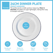 Load image into Gallery viewer, 24cm White Enamel Dinner Plate | Enamel plate | Single plate | Traditional dinner plate | Kitchen plate for pies, sides and dinner | 24cm