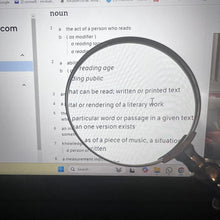 Load image into Gallery viewer, Elegant Regency Style Wooden Handle Magnifying Glass for Reading, Handheld Magnifier