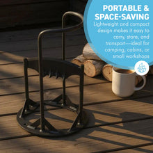 Load image into Gallery viewer, 𝗖𝗔𝗦𝗧 𝗜𝗥𝗢𝗡 𝗪𝗢𝗢𝗗 𝗦𝗣𝗟𝗜𝗧𝗧𝗘𝗥 | 36.5cm (H) (14”) | Wood & Kindling Splitting Tool | Firewood Cutter with Pre-Drilled Base | Splitting Blade | Fireplace Decor