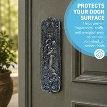 Load image into Gallery viewer, The Figurine – A Single Cast Iron Push Plate, Cast and Hand Finished in Antique Iron