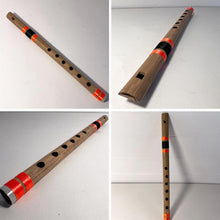Load image into Gallery viewer, Handmade Nepalese Bamboo Recorder, traditional wooden Indian flute, ethnic wind instrument for folk music