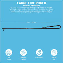 Load image into Gallery viewer, ๐๐๐ฆ๐ง ๐๐ฅ๐ข๐ก ๐๐๐ฅ๐๐ฃ๐๐๐๐ ๐ฃ๐ข๐๐๐ฅ ๐ฎ๐ณ.๐ฑ" ๐๐ข๐ก๐ ๐๐๐ฅ๐ ๐ฃ๐๐ง ๐ง๐ข๐ข๐ | Safe Fire Management | Heat-Resistant | Heavy-Duty Fire Poker for Wood Burner, Stove & Outdoor Fire Pits
