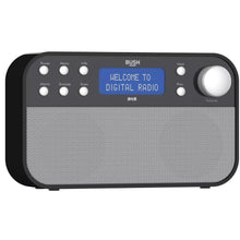 Load image into Gallery viewer, Bush Black DAB Radio | Easy to read LCD Display | 20 Preset stations | Alarm and snooze functions | Auto tune