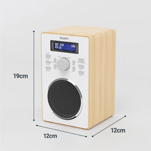 Load image into Gallery viewer, DAB/DAB+ Digital Radio | Solid Wood Cabinet | Kitchen & Bedside FM Radio with 20 Presets, Dual Alarm & Snooze Function | LED Display & 3.5mm Jack | MAJORITY Barton (Oak)