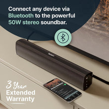Load image into Gallery viewer, MAJORITY Bowfell Bluetooth Sound bar for TV | 50 Watts Powerful 2.0 Stereo Sound