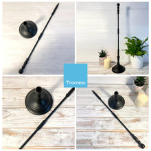 Load image into Gallery viewer, Traditional HAND FORGED CAST IRON FIRE POKER with STAND | 50cm long | poker for fire | fireplace poker |poker for wood burner | coal fire poker | fire poker set