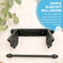 Load image into Gallery viewer, The London Loo Roll Holder – A Victorian Style Cast Iron Toilet Roll Holder
