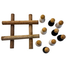Load image into Gallery viewer, Handcrafted Wooden 3D Tic Tac Toe Game – Classic Family Board Game | Unique Gift for All Ages
