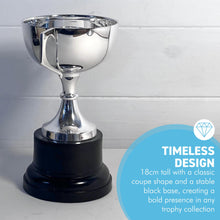 Load image into Gallery viewer, Elegant 18cm Silver Trophy Cup, Champagne Coupe design - Ideal Award for achievements & celebrations