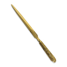 Load image into Gallery viewer, EMBOSSED BRASS PAPER KNIFE | LETTER OPENER | Desk accessory | Letter Knife