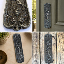 Load image into Gallery viewer, The Figurine – A Single Cast Iron Push Plate, Cast and Hand Finished in Antique Iron