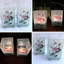 Load image into Gallery viewer, Set of 2 Rose Glass Votive Candle Holders – Perfect for Home Decor & Gifts