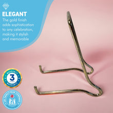 Load image into Gallery viewer, MEDIUM BRASS PLATE STAND | Photo frame stand | Decorative picture stand | Brass easel | Plate stands for display | Picture and plate stand | Home decor | 4 inches