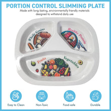 Load image into Gallery viewer, Pack of 6 x 10" Rectangle Portion Control Plates for Balanced Diet