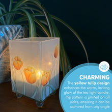 Load image into Gallery viewer, Elegant Yellow Tulip Glass Votive Candle Holder – Perfect for Home Decor & Gifts