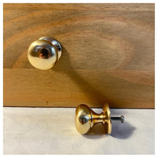 Load image into Gallery viewer, Mulberry Brass Knob | Set of 2 door knobs | Brass cupboard knobs | Cabinet hardware | Antique brass cupboard handles | Cupboard door handles | 30mm