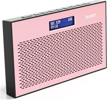 Load image into Gallery viewer, DAB, DAB+ Digital and FM radio | Battery and Mains Powered Portable Radio with 15 Hours Playback and LED Display | Majority Histon 2 Compact DAB Radio | Radio with Dual Alarm and 20 Preset | Rose