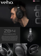 Load image into Gallery viewer, Veho ZB-4 Wireless 𝗢𝗩𝗘𝗥 - 𝗘𝗔𝗥 𝗕𝗟𝗨𝗘𝗧𝗢𝗢𝗧𝗛 𝟱.𝟯 𝗛𝗘𝗔𝗗𝗣𝗛𝗢𝗡𝗘𝗦, White, Built-in Microphone, 36H Playtime, 44mm Drivers, USB-C Charging