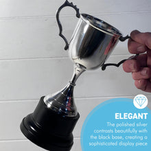 Load image into Gallery viewer, Elegant 18cm Silver Trophy Cup - Ideal Award for sports, competitions & ceremonies