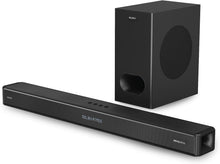 Load image into Gallery viewer, Majority Sierra 2.1.2 Dolby Atmos SOUNDBAR | WIRELESS SUBWOOFER I 400W Powerful Surround Sound | Home Theatre 3D Audio with Up-Firing Atmos Speakers | HDMI ARC, HDMI, Bluetooth, USB & AUX Playback