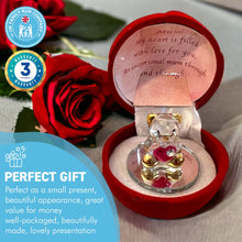 Load image into Gallery viewer, Glass bear in gift box for a special mum through and through