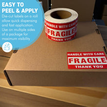 Load image into Gallery viewer, One Roll of Fragile Warning Stickers