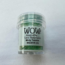 Load image into Gallery viewer, Wow! Embossing Powder 15ml | MINTY TWINKLE  regular | Free your creativity and give your embossing sparkle
