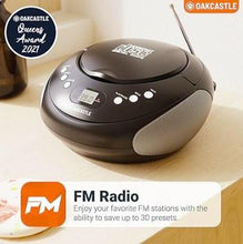 Load image into Gallery viewer, Oakcastle CD250 PORTABLE CD PLAYER BOOMBOX with Bluetooth & FM Radio | Black