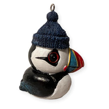 Load image into Gallery viewer, Ceramic Cute Puffin hanging ornament | Light Pull | Nautical Theme ceramic Cord Pull Light Pulls