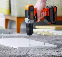 Load image into Gallery viewer, Black + Decker 18V Lithium-ion Drill Driver with Accessories